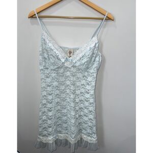 Vintage In Bloom By Jonquil Lace Night Gown Womens XL Sexy Nightie !